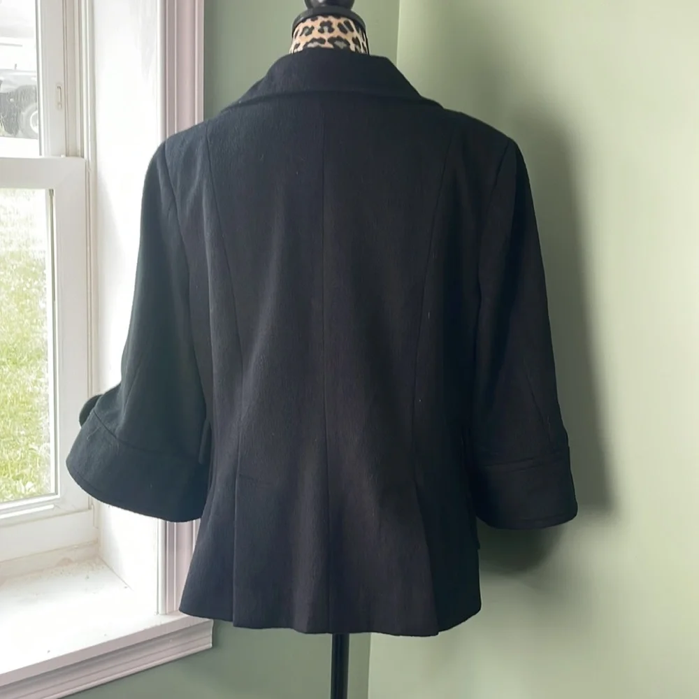 Terry Lewis black pea coat, medium - Picture 3 of 4